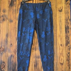 Sweaty Betty Power Workout Blue Graphic 7/8 Crop Leggings, Small